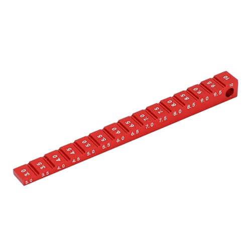 cardyven Aluminiumlegierung RC Fahrhöhe Gau GE, 3 bis 10 mm Radhöhe Rim Sturz GA GE 1/10 RC -Auto Herren Gau Ge Chassis Fahrhöhe Gau GE für 1/10 RC -Driftauto (Rot) von cardyven