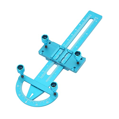 cardyven Aluminiumlegierung RC -Stoßdämpfer -Messwerkzeug, Messung der Kalibrierungsinstrument für Einstellaufhängung mit 4 Befestigungsschrauben für 1/8 1/10 RC -Autos (170 x 60 mm) (Blau) von cardyven