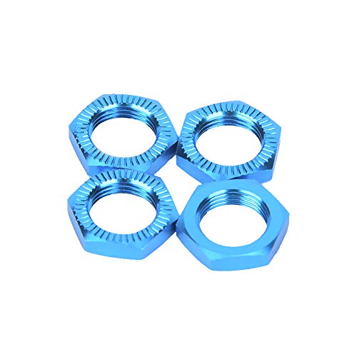 cardyven Aluminiumlegierungs -Radmuttern, 17 -mm -Schritte -Radnabenmutter für RC -Autozubehör (Blau) von cardyven