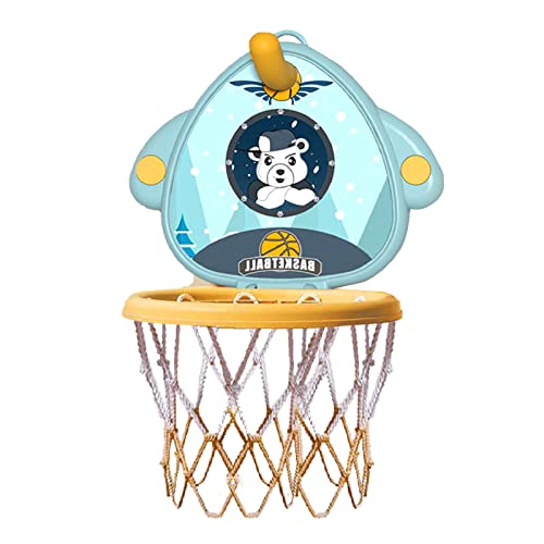 cardyven Basketball -Hoop -Set, Kleiner Wandmontage Basketball Stand Hoop Kit mit Ballpumpe für Innen im Freien (Cyan) von cardyven