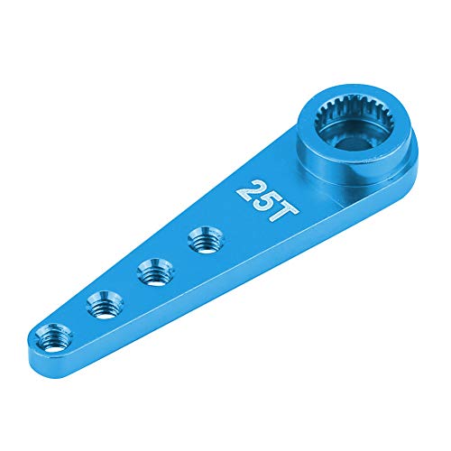 cardyven CNC 25T Servo Arm, Aluminiumlegierung Servo Horn Teil Anodized RC Lenkung RC Metal Servo Arm Accessoire für WPL 1627 RC Truck (WPL1627B Blau) von cardyven