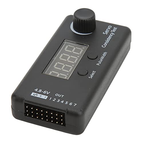 cardyven Digitaler Servo-Tester 3-in-1 mit LCD-Display, 4.8-6V DC RC Servo Controller Handbuch Neutral Auto-Modi Impulsbreite Einstellung Multi-Servo-Tests für Hubschrauberdrohne von cardyven