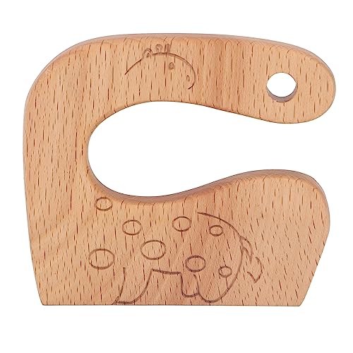 cardyven Hölzernes Kinder Messer, Brot häcksler, Küchen schneiden Kochs pielzeug zum Kochen von Gemüse Obst in der Küche (Giraffe) von cardyven