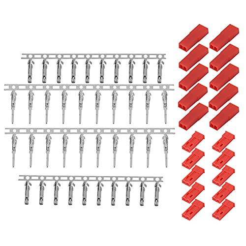 cardyven JST Female Male Pin, 60PCS JST Connector Kit Female and Male Plug Battery Red Color Pin Set Housing Connector Adapter Plug and Female Pin Header for RC/Battery cardyven JST Female Male Pin, 60PCS JST Connector Kit Female and Male Plug Battery Red Color Pin Set Housing Connector Adapter Plug and Female Pin Header for RC/Battery von cardyven