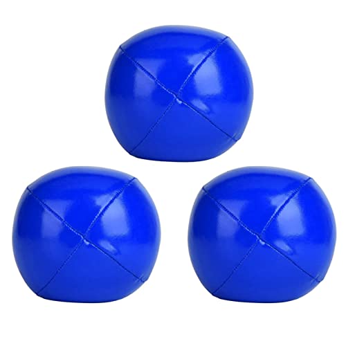 cardyven Jonglieren von Bällen für Anfänger und Profis Set von 3, Jonglieren Bean Bags PU Jonglierkugeln Clown Jonglam -Ball Set für Anfänger und Profis (Blau) von cardyven