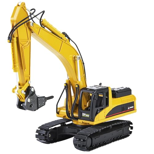 cardyven Legierung Bagger Modell im Maßstab 1:50, Hoch simulations Technik BAU Fahrzeug Technik Bagger für statische Anzeige Sammlerstück (11,8 ") von cardyven