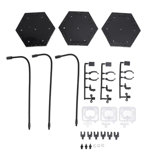 cardyven Puppenfigurenständer, 3er-Pack Actionfigurenständer ABS Edelstahl Biegbare Puppenfigurenstütze Displayhalter Basis für 6 Zoll (Schwarz) von cardyven