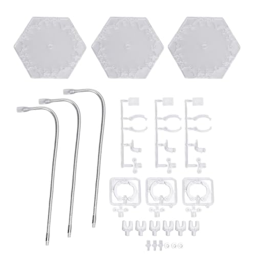 cardyven Puppenfigurenständer, 3er-Pack Actionfigurenständer ABS Edelstahl Biegbare Puppenfigurenstütze Displayhalter Basis für 6 Zoll (Transparent) von cardyven