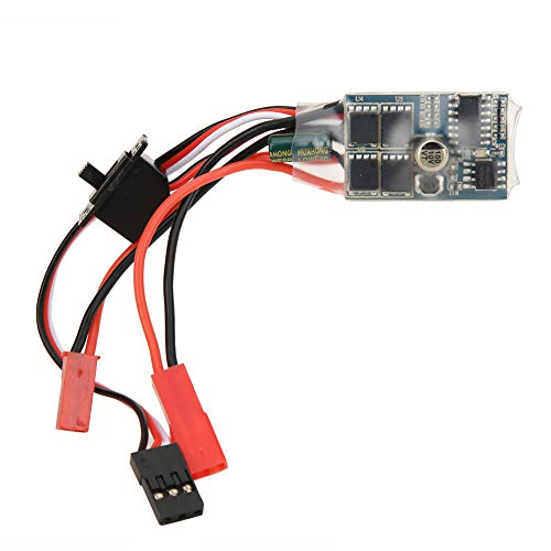 cardyven RC 30A gebürstet ESC, 4-8 V Zwei-Wege RC Motor Speed ​​Controller Vorwärtsbreme Dual Way ESC mit Bremse für 1/16 1/18 1/24 Autoboot (Without Brakes) von cardyven
