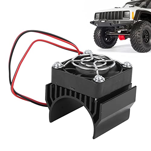 cardyven RC -Aluminium -Kühlkörper mit Kühllüfter, 36 mm Durchmesser Kühlkörper Kühlschrank Wärme Flossen Kit bürstloser Motormotor für 1/10 RC -Auto 540/3650/3660/3670 Motor (Schwarz) von cardyven