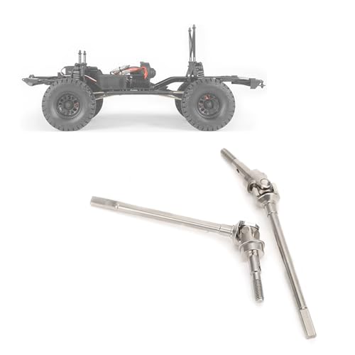 cardyven RC -Antriebswelle, Metall CVD Heckantriebswelle Vordere Hinterachsenantriebswelle Metall CVD Heckantriebswelle Ersatzteile für axial SCX10 II 90046 90047 RC -Automodell angepasst von cardyven