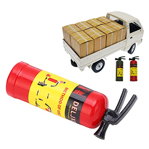 cardyven RC Auto Feuerlöscher, Simulations Design Vivid Leichte Mini Feuerlöscher RC Skala Feuerlöscher mit Aufkleber Dekoration für Spielzeug RC Autozubehör (Red) von cardyven