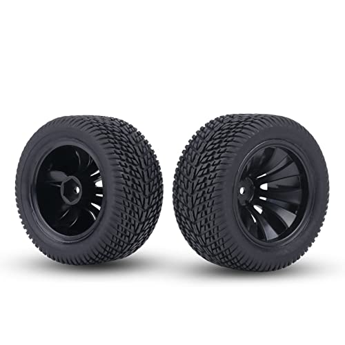 cardyven RC -Autorreifen, 2pcs Plastik -Hubs Rad und Gummireifen für RC -LKW, Rennwagen von cardyven
