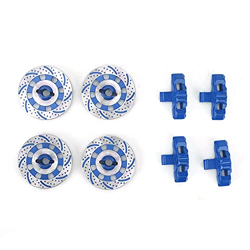 cardyven RC -Bremsscheibe, 1/7 RC -Auto Aluminiumlegierrad Bremsscheibe Metallrad Rim Hub Rad Bremsscheibe Teile RC Car Decor Accessoires für UDR 1/7 Racer (Marineblau) von cardyven
