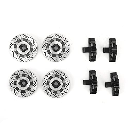 cardyven RC -Bremsscheibe, 1/7 RC -Auto Aluminiumlegierrad Bremsscheibe Metallrad Rim Hub Rad Bremsscheibe Teile RC Car Decor Accessoires für UDR 1/7 Racer (Schwarz) von cardyven