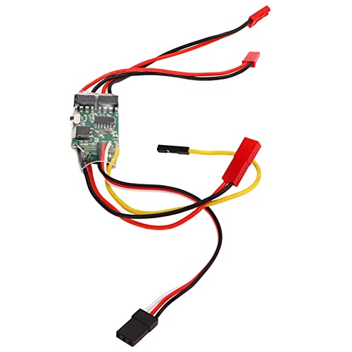 cardyven RC Dual Way Bidirektional gebürstete ESC, 5A gebürstete Motordrehzahlregler 2S-3S Lipo Mini Geschwindigkeitsregel für RC-Modellboottankersatz-Upgrade von cardyven