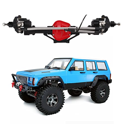 cardyven RC Front -Portalachse, CNC Metall RC -Autokarton -Portal -Achse -Set RC -Vorderachse -Portal -Upgrade -Teil für axiale SCX10 1/10 RC Crawler Car Accessoire (Schwarz) von cardyven