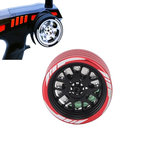 cardyven RC-Handrad aus Metall, RC-Handrad aus Aluminiumlegierung, Fernbedienung, Lenkrad, Handrad-Upgrade, Ersatzkit für Metallhandrad für NB4 RC-Auto (Typ a) von cardyven