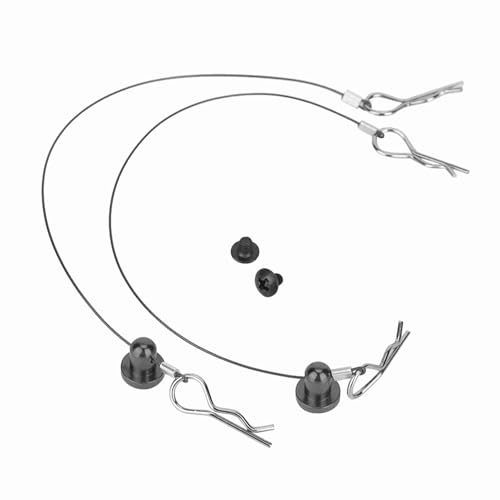 cardyven RC-Karosserie-Schalenklammern, RC-Auto Anti-Lost-Körperschalen-Draht-Clip-Stift mit Schraubenhalter-Löschung Draht Clip-Clipstift für 1/10 RC-Auto (Schwarz) von cardyven