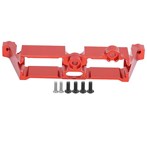 cardyven RC -Lenkservo -Mount, Aluminiumlegierung RC Differential Lock Bracket Accessoire RC Crawler Cars Aluminiumlegierung Lenkung Servo Mount Bracket für 1/10 RC Crawler (Red) von cardyven