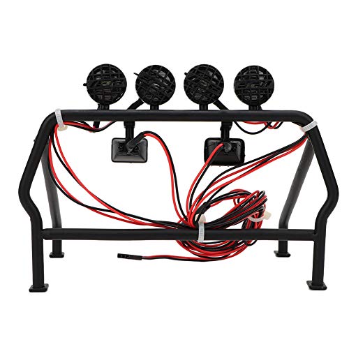 cardyven RC Metal Roll Cage, RC Roll Cage Eimer Rolling Cage mit 6 LED Light RC Rock Crawler Roll Cage für SCX10 1/10 Axial 4WD RC -Auto von cardyven