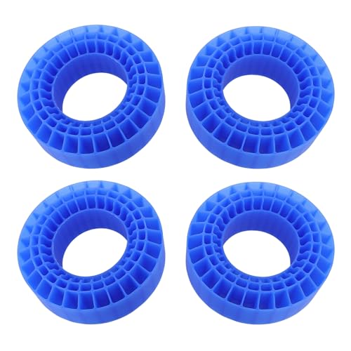 cardyven RC -Reifenschaumeinsatz, 4pcs 3 Schichten hohl wasserdichte Temperatur Silikon RC -Auto -Reifenschaum für RC -Auto 1,9 -Zoll -Reifen (Blau) von cardyven