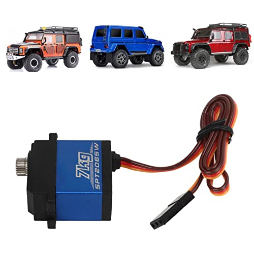 cardyven RC-Servo, 7 kg digitales Servo-Lenkservo Leichtes RC-Autoservo Mikro-Vollmetall-Hochtorsions-Ersatz-Fernbedienungs-Autoservo für SCX10 III RC-Auto von cardyven