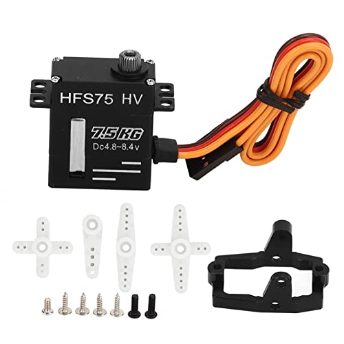 cardyven RC Servo, 7.5kg Micro Full Metal High Torsion Replacement Remote Control Car Servo Servo High Torque Metal Gear Standard Digital Servo for RC Car DC 4.8 to 8.4V von cardyven