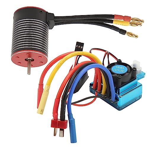 cardyven RC bürstenloser Motor -ESC -Set, professioneller hydrophober Hochtorsion 3600KV 4500KV 5200 kV bürstenloser Motor 120A bürstenloser ESC Elektrik -Speed ​​Controller Combo für 1/10 (3600KV) von cardyven
