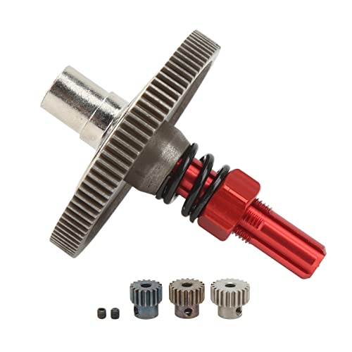 cardyven Set Slipper Getriebe, 91T Gear Metal Getriebelement Differenz -Upgrade -Teile Metallgetriebe für arrma senton 1/10 RC -Autos (Rot) von cardyven