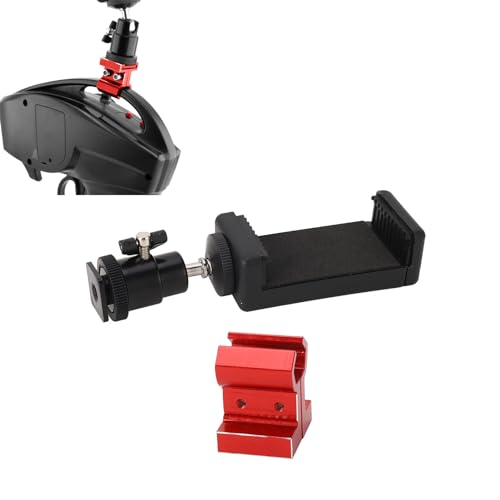 cardyven Telefonstativ -Mount -Adapter, universelle Telefonhalterung des Handy -Steuerungssteuerungshalters für TX TQI einstellbare stabile Sender -Telefonmontage für Telefone über 5,5 Zoll (Red) von cardyven