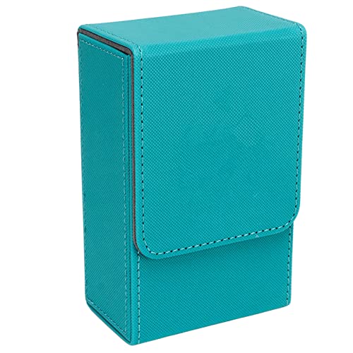 cardyven Tragbare Tarot -Kartenbox, PU Leder -Tarot -Kartenhalter kann mehr als 95 Karten, Sonnen- und Mondmuster -Design für die meisten Standardgröße Tarotkarten halten, geeignet für (Blue Green) von cardyven