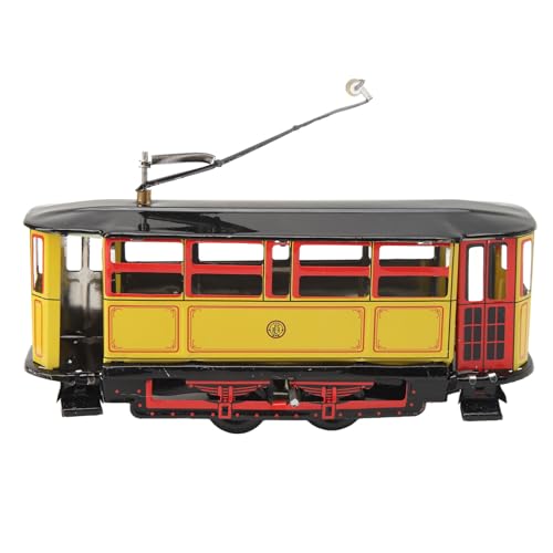 cardyven Trolley Wind -up -Spielzeug, Blechplatten -Vintage Interessantes Metall Wind Up Toys Trolley Windmetall Trolley Winden Sie Spielzeug für Kinder Erwachsene Fotografie Requisiten von cardyven