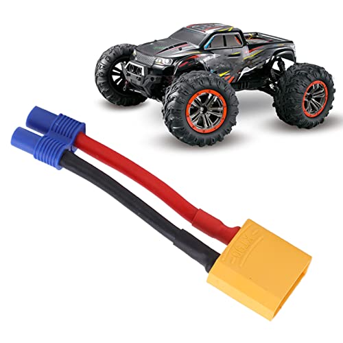 cardyven XT90-Buchse auf EC3-Stecker-Anschlusskabel, wiederverwendbarer RC-Batterieendadapter zum Anschließen von Batterie und ESC für RC-Automodell von cardyven