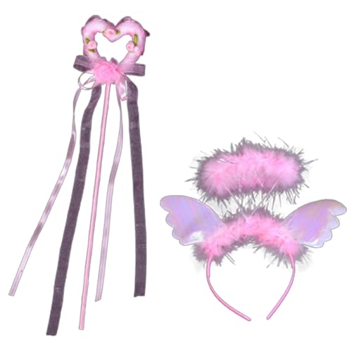 Aureole Flügel Stirnband Cartoon Zauberstab Set Foto Requisiten Flügel Großes Stirnband für Kinder Cosplay Aureole Flügel Stirnband Cartoon Zauberstab Set Foto Requisiten Flügel Großes Stirnband für Kinder Cosplay von carotoe