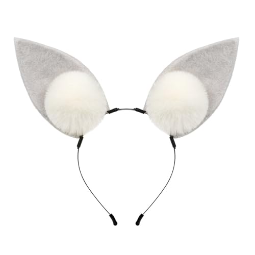 Füchse Ohr Haar Kopfbedeckung Kunstpelze Füchse Schwanz Anime Halloween Cosplay Kostüm Tier Ohr Stirnband Füchse Kostüm Zubehör von carotoe