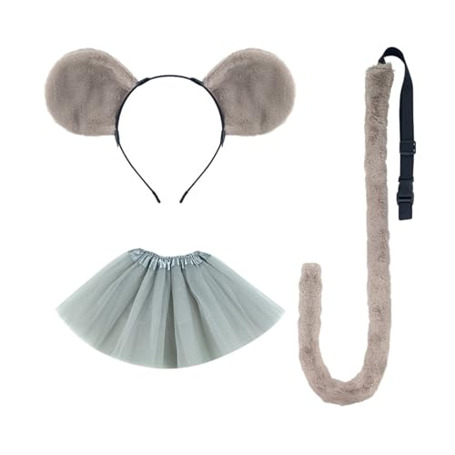 Kinder-Kostüm-Zubehör-Set, Ohren, Stirnband, Schwanz, Tutus, Tier-Kostüm, Kits für Halloween, Cosplay, Party Kinder-Kostüm-Zubehör-Set, Ohren, Stirnband, Schwanz, Tutus, Tier-Kostüm, Kits für Halloween, Cosplay, Party von carotoe