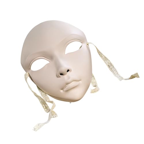 Maskerade Handbemaltes Vollgesichts-Maskerade-Kostüm-Zubehör für Frauen, Bühnenspiel-Mottopartys von carotoe