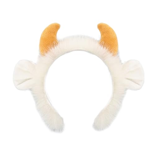 carotoe 1/2-teiliges Yak-Kostüm-Set mit Yaks-Ohren, Haarreif mit Yaks-Schwanz, Halloween-Kostüm, Partyzubehör für Jungen und Mädchen carotoe 1/2-teiliges Yak-Kostüm-Set mit Yaks-Ohren, Haarreif mit Yaks-Schwanz, Halloween-Kostüm, Partyzubehör für Jungen und Mädchen von carotoe
