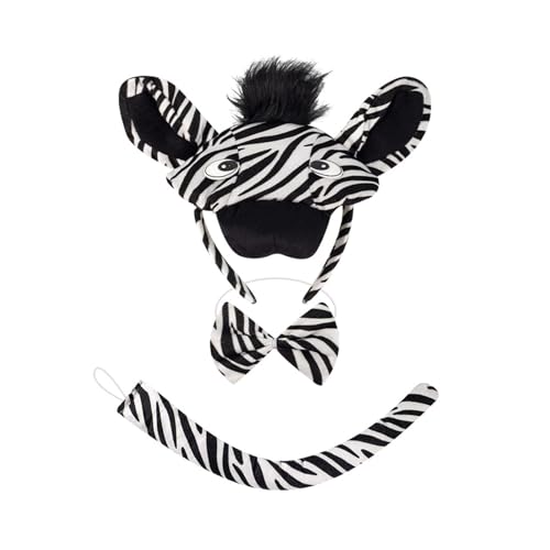 carotoe 1/3/4 Zebras Kostüm für Kinder Jungen Mädchen Zebras Ohren Stirnband Fliege Schwanz Handschuhe Halloween Tier Cosplay Zubehör carotoe 1/3/4 Zebras Kostüm für Kinder Jungen Mädchen Zebras Ohren Stirnband Fliege Schwanz Handschuhe Halloween Tier Cosplay Zubehör von carotoe