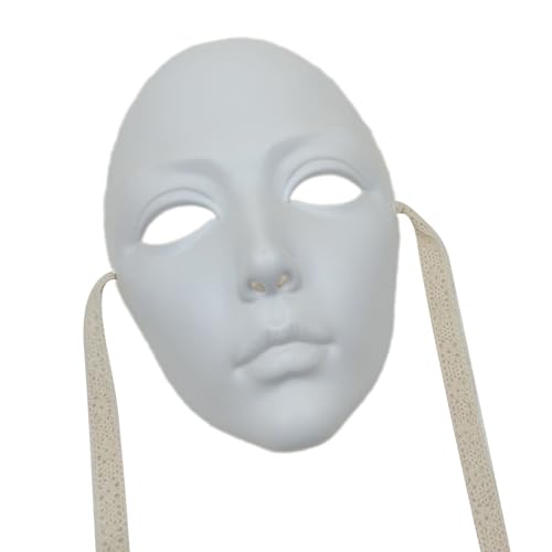 carotoe Bemalbare Gesichtsmaske, Dekoration, Halloween, Cosplay, Vollgesicht, für Damen, Herren, Halloween, Cosplay carotoe Bemalbare Gesichtsmaske, Dekoration, Halloween, Cosplay, Vollgesicht, für Damen, Herren, Halloween, Cosplay von carotoe
