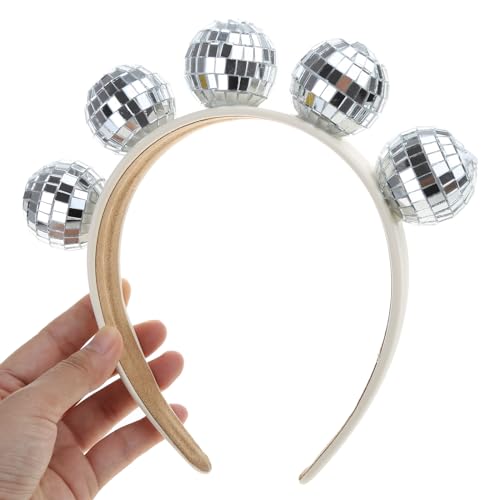 carotoe Discokugeln Stirnband Bachelorette Kopfschmuck Braut Hochzeit Party Haarreifen Erwachsene Karneval Party Musik Festival Kopfbedeckung von carotoe