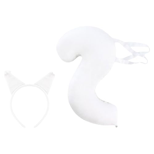 carotoe Eichhörnchen-Kostüm-Set, Eichhörnchen-Ohren, Haarreif mit Eichhörnchen-Schwanz, Halloween-Kostüm, Partyzubehör, Jungen und Mädchen von carotoe
