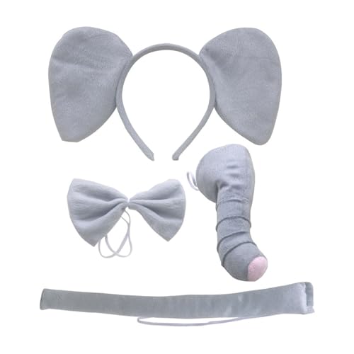 carotoe Elefanten-Kostüm-Set, Elefantenohren, Stirnband, Schwanz, Fliege, Nase, Handschuh, Tutu, Rock für Kinder, Halloween, Weihnachten, Tier, Cosplay carotoe Elefanten-Kostüm-Set, Elefantenohren, Stirnband, Schwanz, Fliege, Nase, Handschuh, Tutu, Rock für Kinder, Halloween, Weihnachten, Tier, Cosplay von carotoe