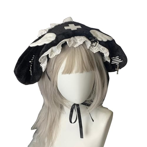 carotoe Gothic Spitze Hairhoop für Mädchen Punk Anime Stirnband Cosplay Kopfschmuck ComicShow Kopfbedeckung carotoe Gothic Spitze Hairhoop für Mädchen Punk Anime Stirnband Cosplay Kopfschmuck ComicShow Kopfbedeckung von carotoe