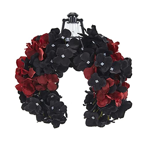 carotoe Gothics Kopfschmuck Blume Stirnband mit Lampe Dekorationen Halloween Kopfschmuck Kopfbedeckung Cosplay Haarschmuck von carotoe