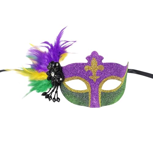 carotoe Halloween-Kostüm, Venezianer, Halbgesicht, Karneval, Party, gefiedert von carotoe