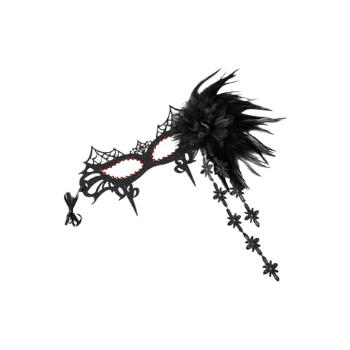 carotoe Halloween halbes Gesicht, ausgehöhlte Spitze, Cosplay, verstellbares Band für Damen, Halloween, Cosplay, Hochzeit, Abschlussball, Gothic carotoe Halloween halbes Gesicht, ausgehöhlte Spitze, Cosplay, verstellbares Band für Damen, Halloween, Cosplay, Hochzeit, Abschlussball, Gothic von carotoe