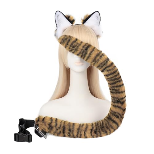 carotoe Handgefertigter Plüsch-Füchse mit Tigerohren, Stirnband und Kunstpelzschwanz für Halloween, Cosplay, Party, Kostüme, Zubehör, Kinder, Erwachsene carotoe Handgefertigter Plüsch-Füchse mit Tigerohren, Stirnband und Kunstpelzschwanz für Halloween, Cosplay, Party, Kostüme, Zubehör, Kinder, Erwachsene von carotoe