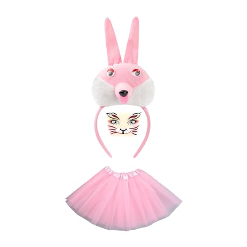 carotoe Hasen-Kostüm-Set, 3D-Hasenohren, Stirnband, Fliege, Schwanz, Pfoten, Handschuhe, Tutus, Kinder, Halloween-Kostüm, Cosplay, Party-Requisiten carotoe Hasen-Kostüm-Set, 3D-Hasenohren, Stirnband, Fliege, Schwanz, Pfoten, Handschuhe, Tutus, Kinder, Halloween-Kostüm, Cosplay, Party-Requisiten von carotoe